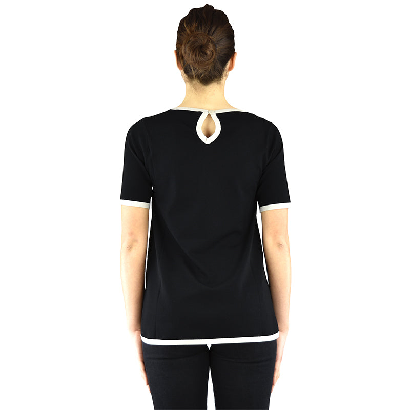 Maglia KANGRA Manica Corta in Viscosa Nera