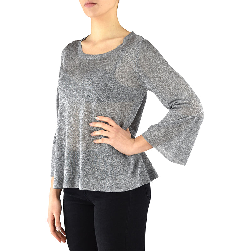 Maglia KANGRA in Viscosa Grigio Melange