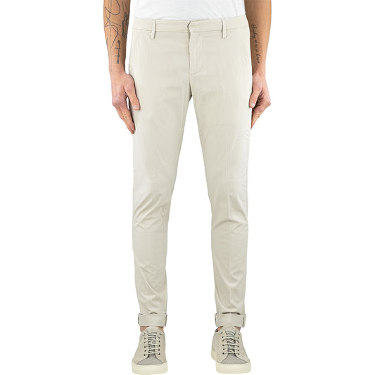 Pantalone DONDUP Gaubert UP235 in Popeline Stretch Gesso