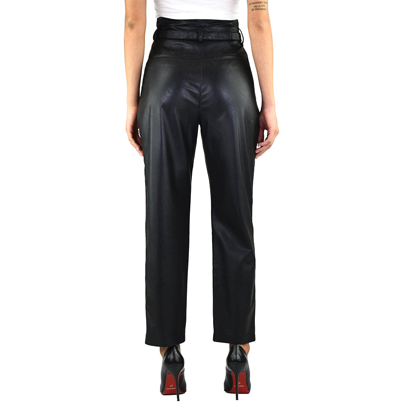 Pantalone PINKO Aurelio in Eco-Pelle Nero