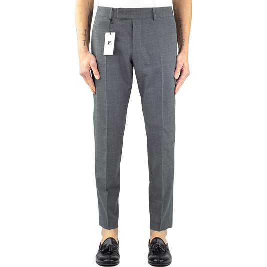 Pantalone PT Torino Edge Rebel Fit in Fresco Lana Stretch Grigio
