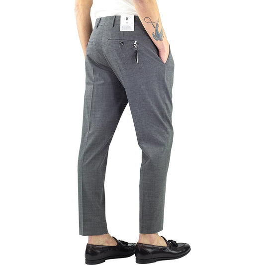 Pantalone PT Torino Edge Rebel Fit in Fresco Lana Stretch Grigio
