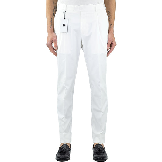 Pantalone PT Torino Edge in Cotone Stretch Bianco