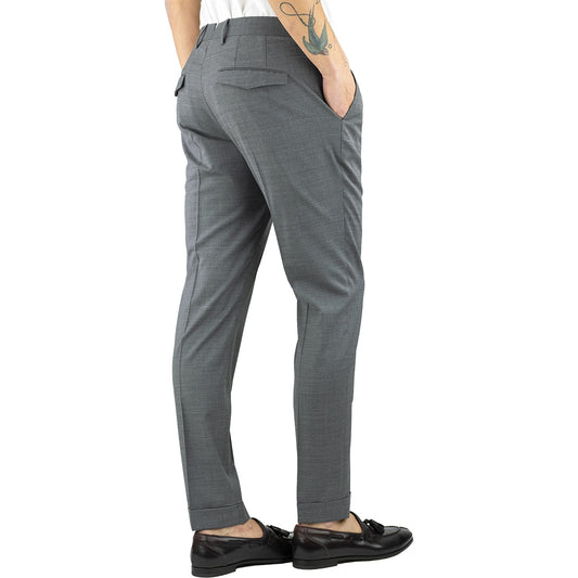 Pantalone PT Torino Master Fit in Fresco Lana Grigio Medio