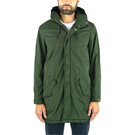 Parka ASPESI New Parkettone in Nylon Tinto Capo Verde Militare