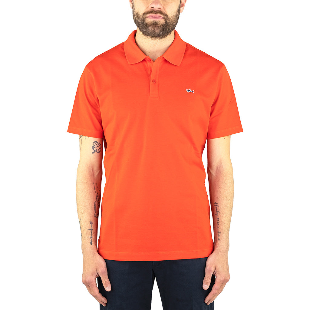 Polo PAUL & SHARK in Cotone Organico Piqué Arancione