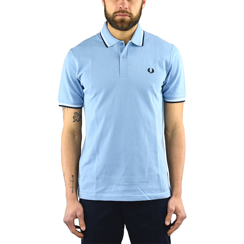 Polo FRED PERRY M12 Celeste