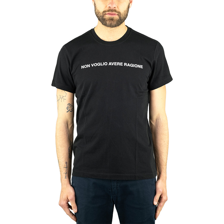 T-Shirt ASPESI AY47 Nera con Stampa