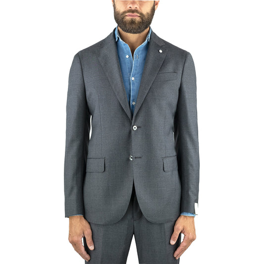 Abito LBM Jack in Lana Vergine Grigio Medio