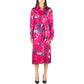 Abito PINKO Annodato Chamisier Stampa Hibiscus Multicolor