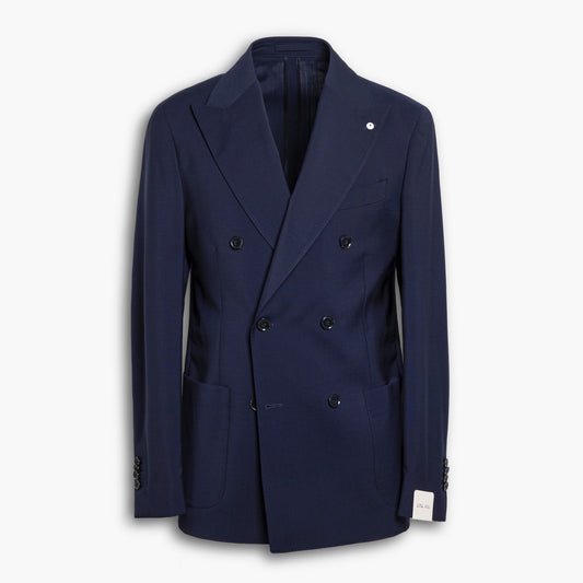 Abito Doppiopetto Uomo LBM 1911 Tom - Fly Art. 6215 Mod. 3686 in Pura Lana Vergine Blu Navy