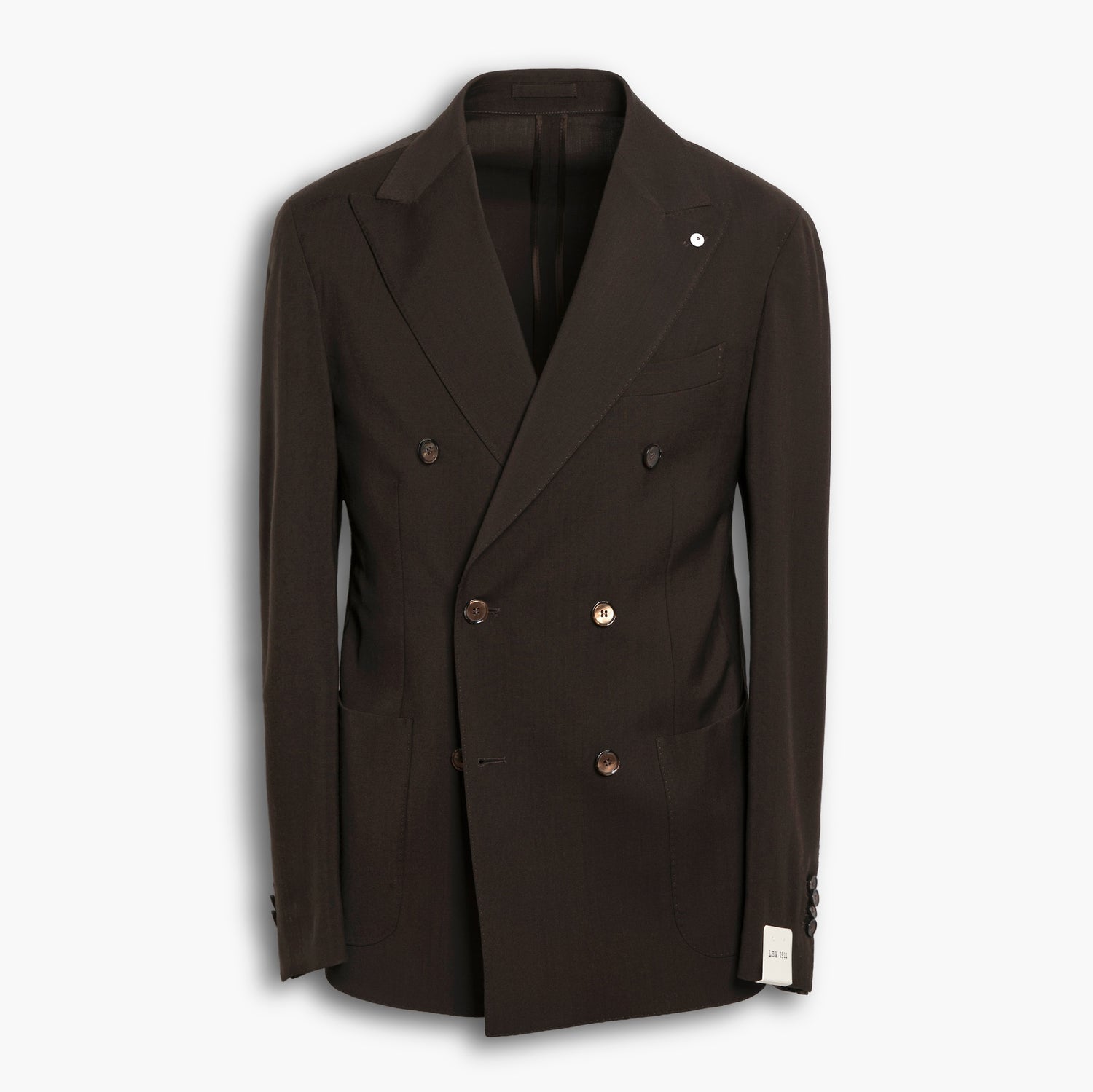 Abito Doppiopetto Uomo LBM 1911 Tom - Fly Art. 64214 Mod. 3686 in Pura Lana Vergine Dark Brown