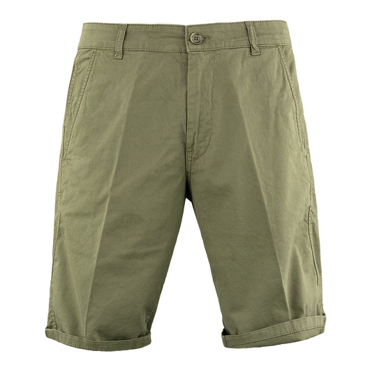 Bermuda ASPESI in Twill di Cotone Stretch Verde Militare