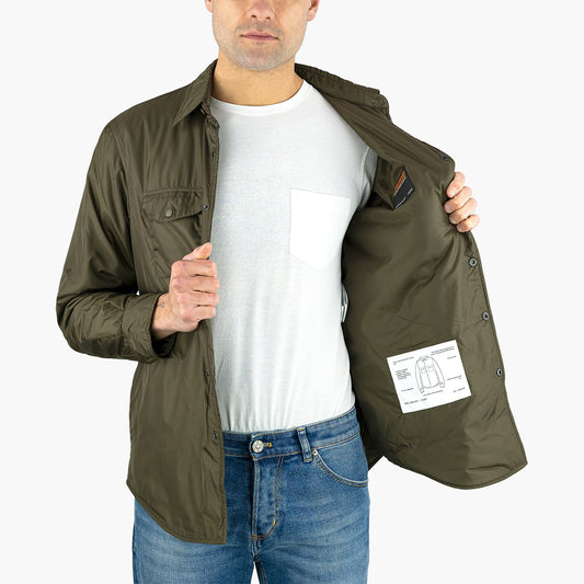Camicia ASPESI 13 Più in Nylon Verde Militare