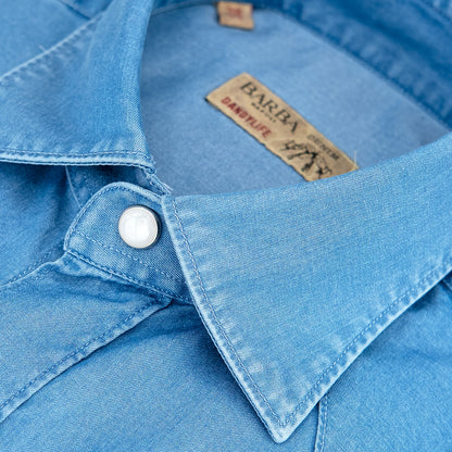 Camicia BARBA Napoli Dandylife Art. PZ0998U Texana in Cotone Denim