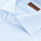 Camicia BARBA Napoli Journey in Cotone Riga Celeste su Fondo Bianco