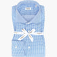 Camicia BORRIELLO Micro Fantasia Blu su Fondo Bianco