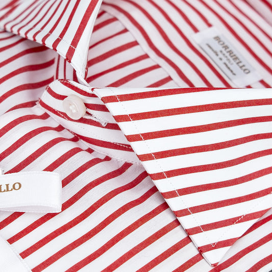 Camicia BORRIELLO Righe Bianco Rosso