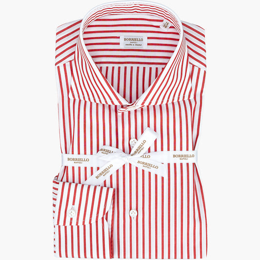 Camicia BORRIELLO Righe Bianco Rosso