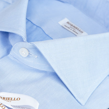 Camicia BORRIELLO in Cotone Oxford Celeste