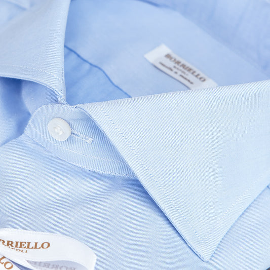 Camicia BORRIELLO in Cotone Oxford Celeste