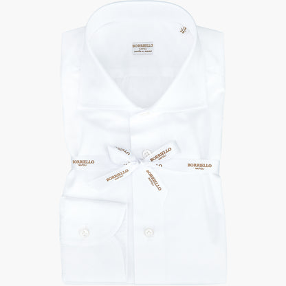 Camicia BORRIELLO in Cotone Twill Bianca