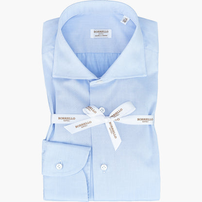 Camicia BORRIELLO in Cotone Twill Celeste