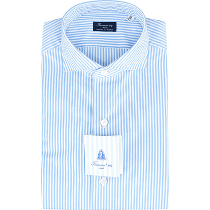 Camicia FINAMORE Milano Riga Bianco Celeste