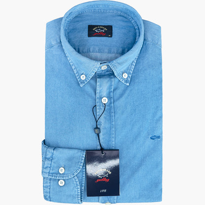 Camicia PAUL & SHARK Button Down in Cotone Organico Denim