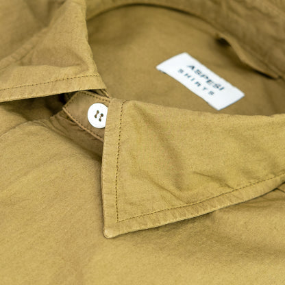Camicia ASPESI Glenn Doppio Taschino in Cotone Tabacco