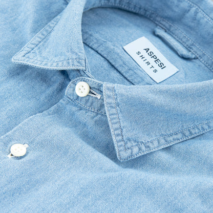 Camicia ASPESI New C Slim in Chambray Giapponese Denim Chiaro 2