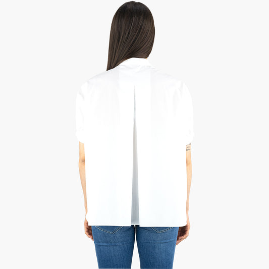 Camicia ASPESI in Popeline di Cotone Collo Coreana Bianca