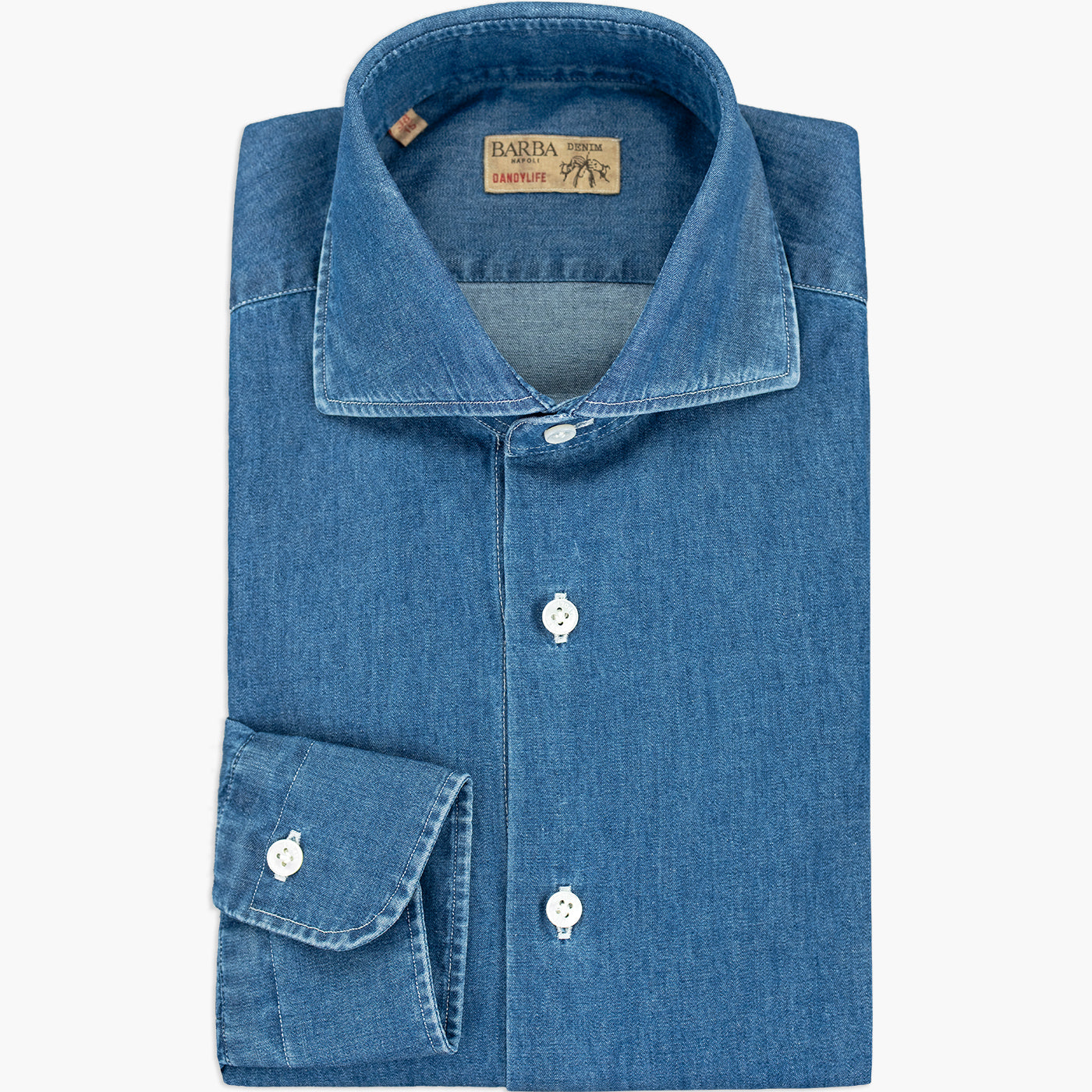 Camicia BARBA Napoli Dandylife Art. P01550252 in Cotone Denim