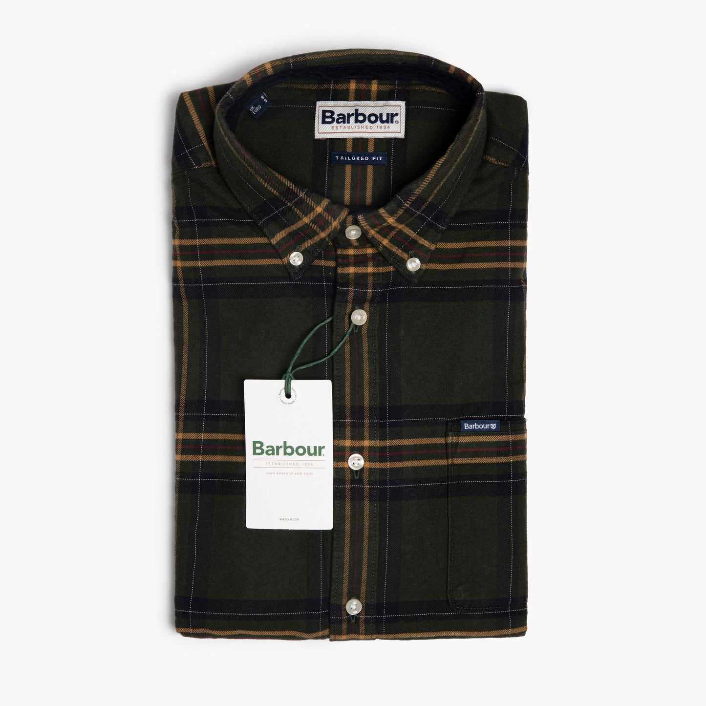 Camicia BARBOUR Portdown Tailored Fit Art. MSH5035OL51 Olive