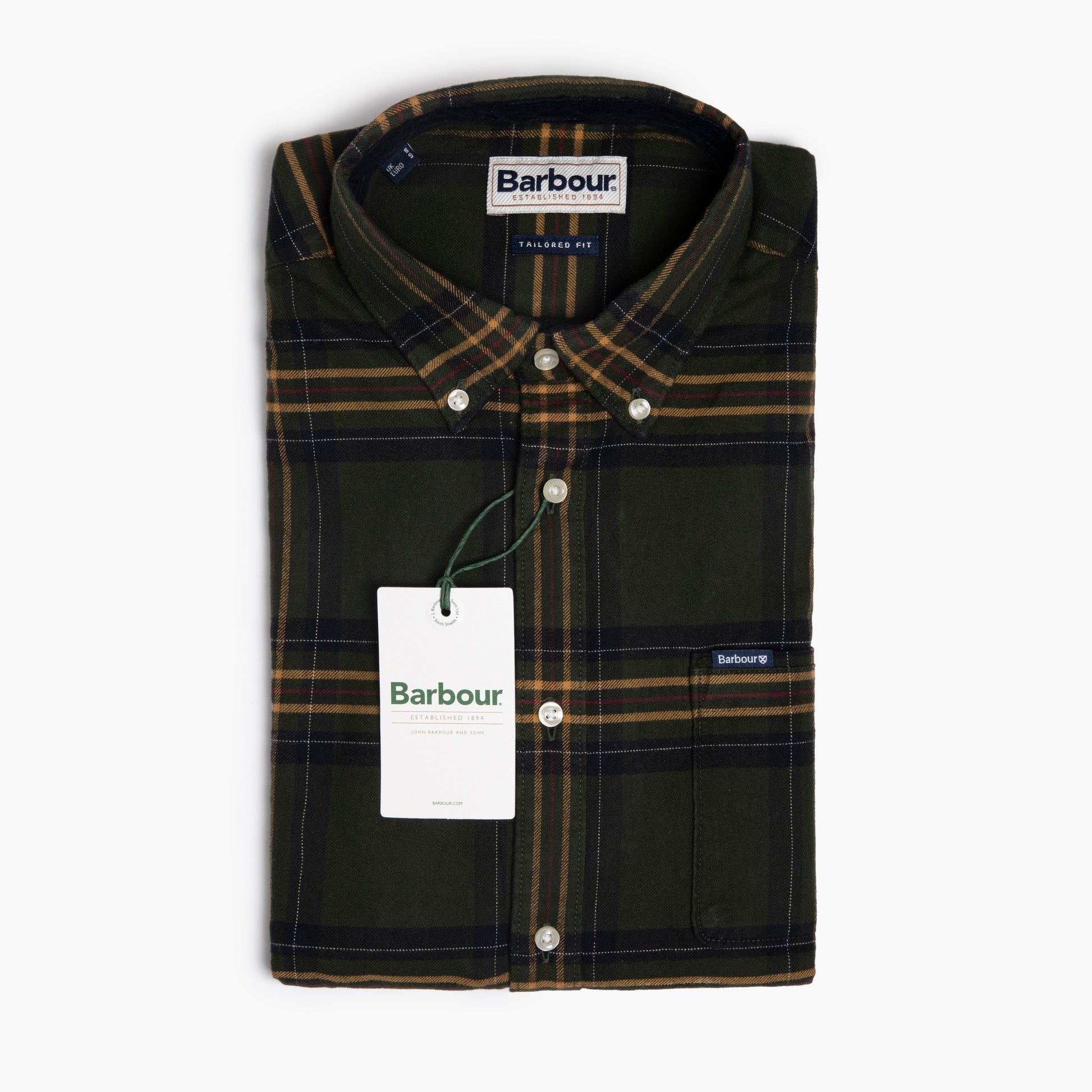 Camicia BARBOUR Portdown Tailored Fit Art. MSH5035OL51 Olive