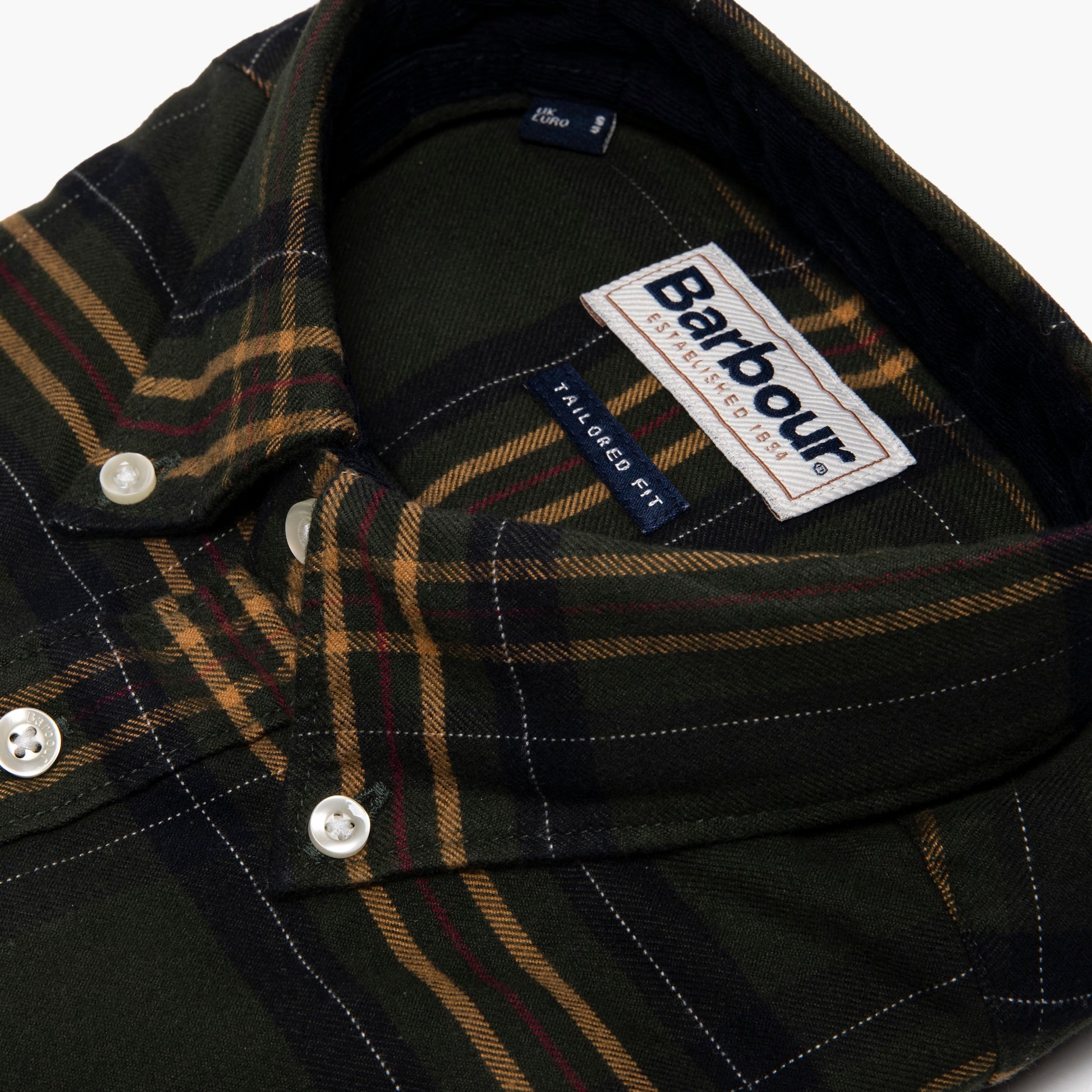 Camicia BARBOUR Portdown Tailored Fit Art. MSH5035OL51 Olive