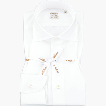 Camicia BORRIELLO Napoli Art. 21007/1 Collo Marechiaro in Cotone No Iron Bianca 2