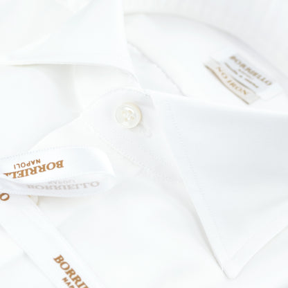 Camicia BORRIELLO Napoli Art. 21007/1 Collo Marechiaro in Cotone No Iron Bianca