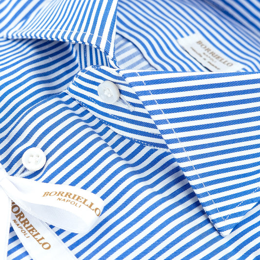 Camicia BORRIELLO Righe Bianco Azzurro 25 2