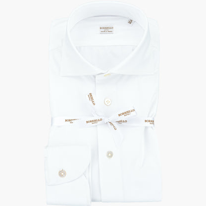 Camicia BORRIELLO in Cotone Stretch Bianca 25