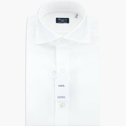 Camicia FINAMORE Napoli in Esclusivo Cotone 100% Carlo Riva Bianca