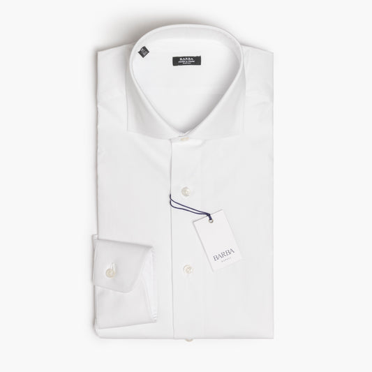 Camicia Uomo BARBA Napoli Classic Art. P0157015U in Cotone Stretch Bianca