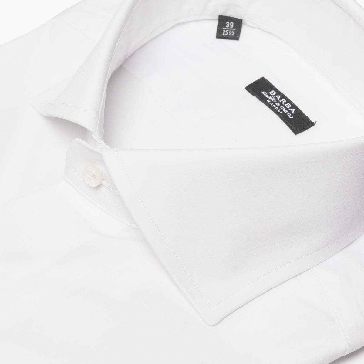 Camicia Uomo BARBA Napoli Classic Art. P0157015U in Cotone Stretch Bianca