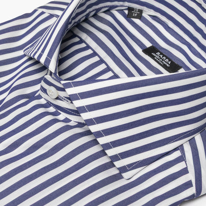 Camicia Uomo BARBA Napoli Classic Art. P0157114U in Cotone Stretch Righe Bianco-Blu