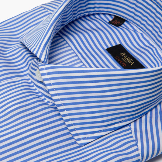 Camicia Uomo BARBA Napoli Culto Art. P0154083U Righe Bianco Azzurro