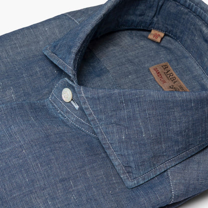 Camicia Uomo BARBA Napoli Dandylife Art. P0154253U in Cotone Denim Chambray