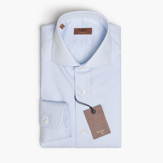 Camicia Uomo BARBA Napoli Journey Art. PZ8540U in Puro Cotone Celeste