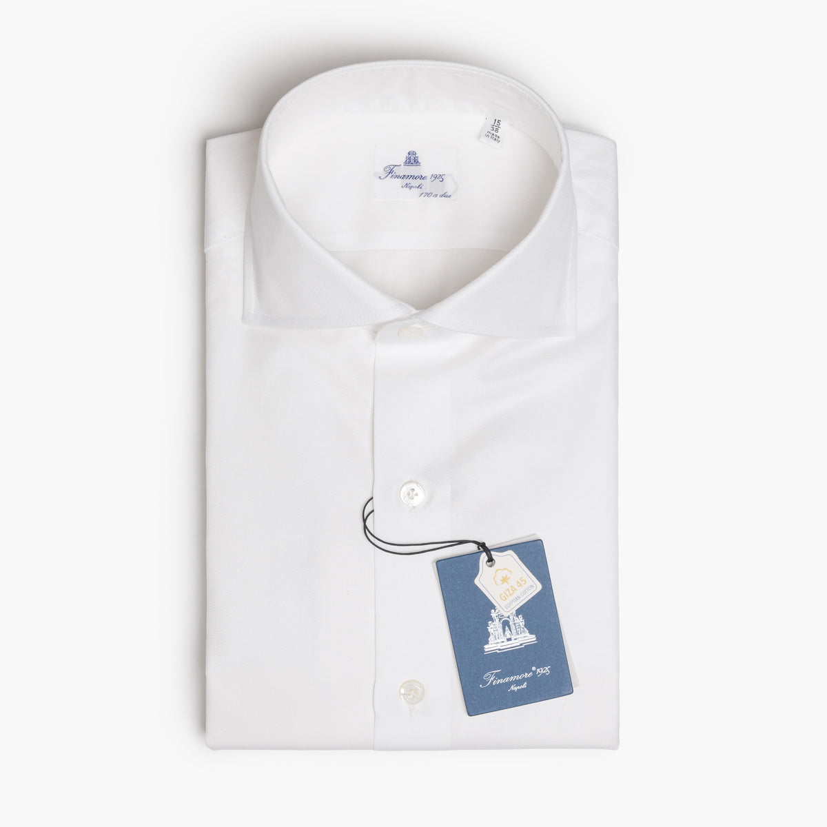 Camicia Uomo FINAMORE Napoli 1925 Modello Napoli Collo Eduardo Art. 840990 A6065Z Esclusivo Royal Oxford Giza 45 170 a 2 Bianca