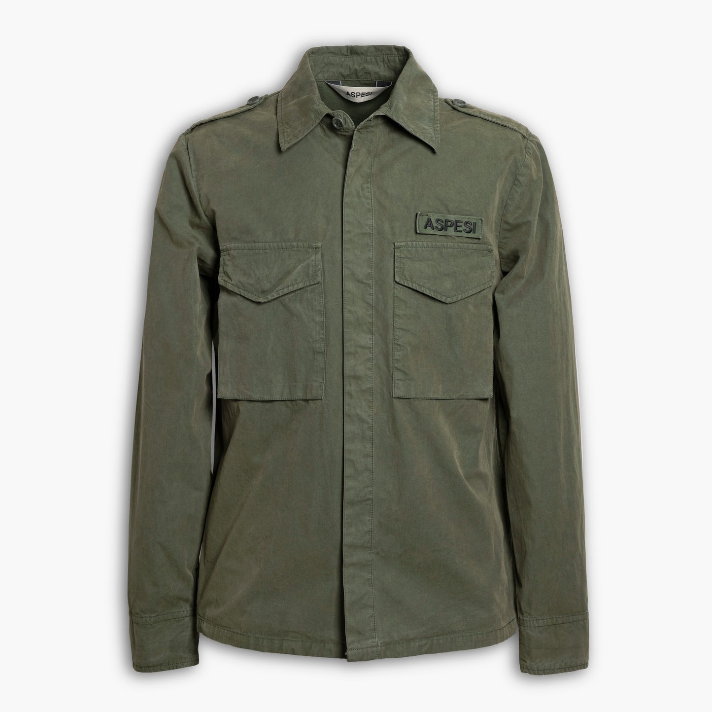 Camicia Uomo Field ASPESI CE10 G178 in Tela di Cotone Col. 85393 Verde Militare