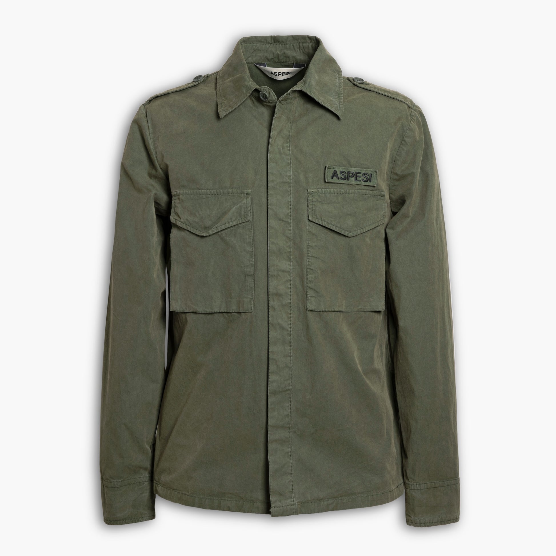 Camicia Uomo Field ASPESI CE10 G178 in Tela di Cotone Col. 85393 Verde Militare